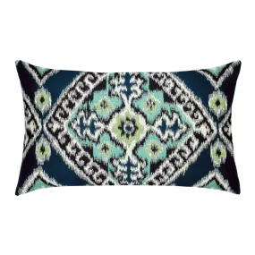 12" x 20" Elaine Smith Pillow  Ikat Diamond Peacock