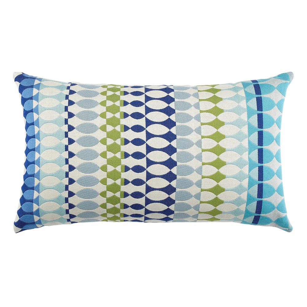 12" x 20" Elaine Smith Pillow  Modern Oval Ocean