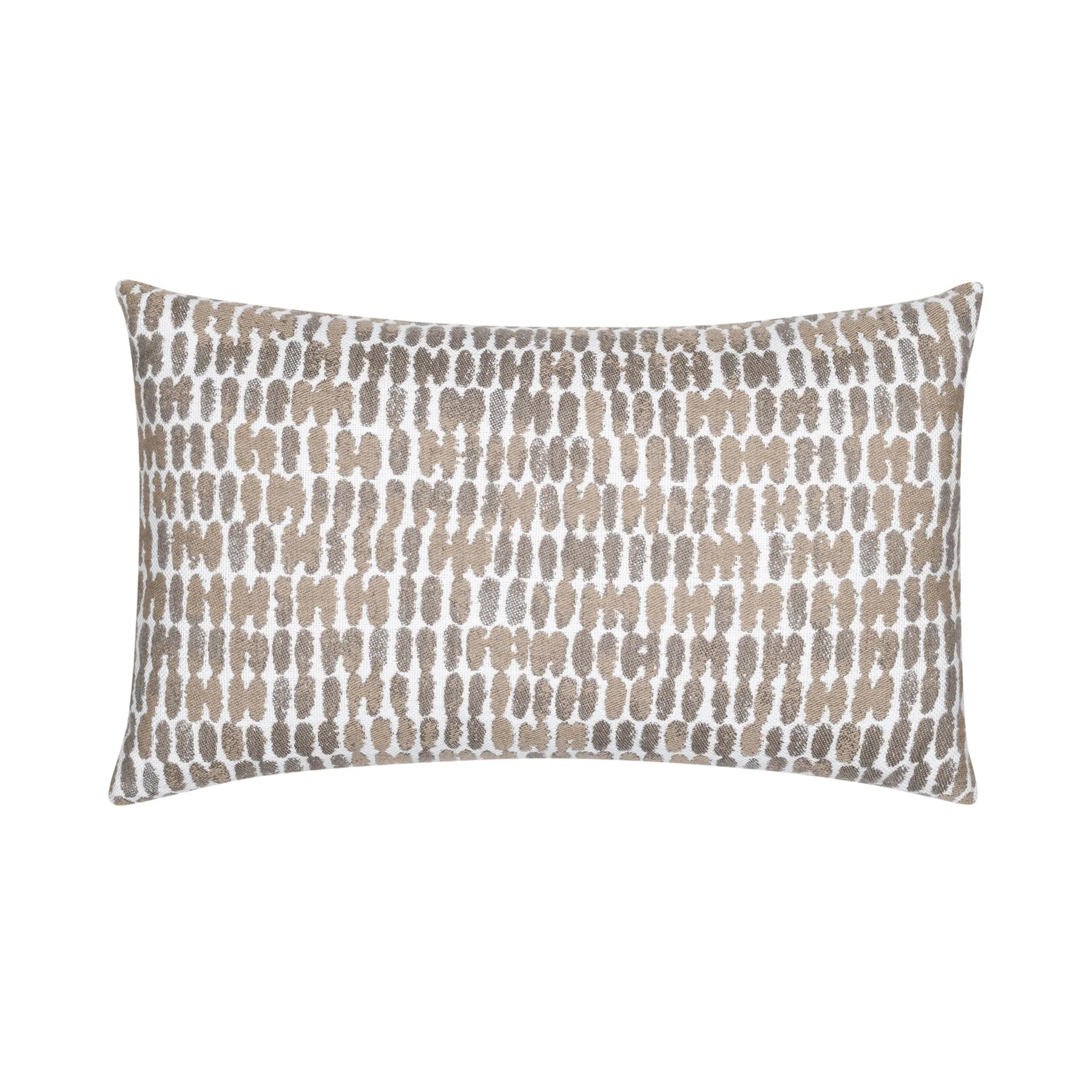 12" x 20" Elaine Smith Pillow  Thumbprint Latte