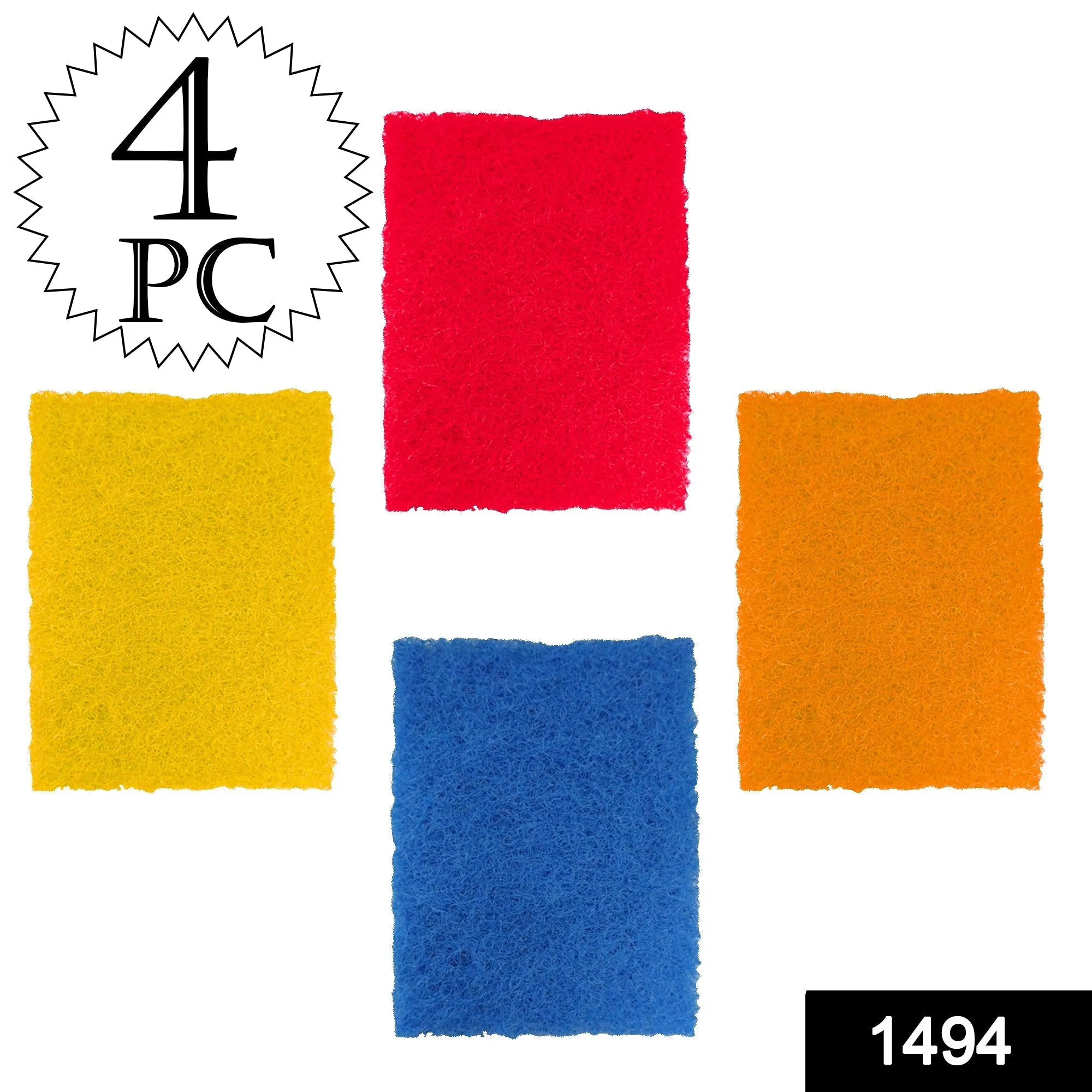 1494 Kitchen Scrubber Pads for Utensils / Tiles Cleaning (Pack of 4)