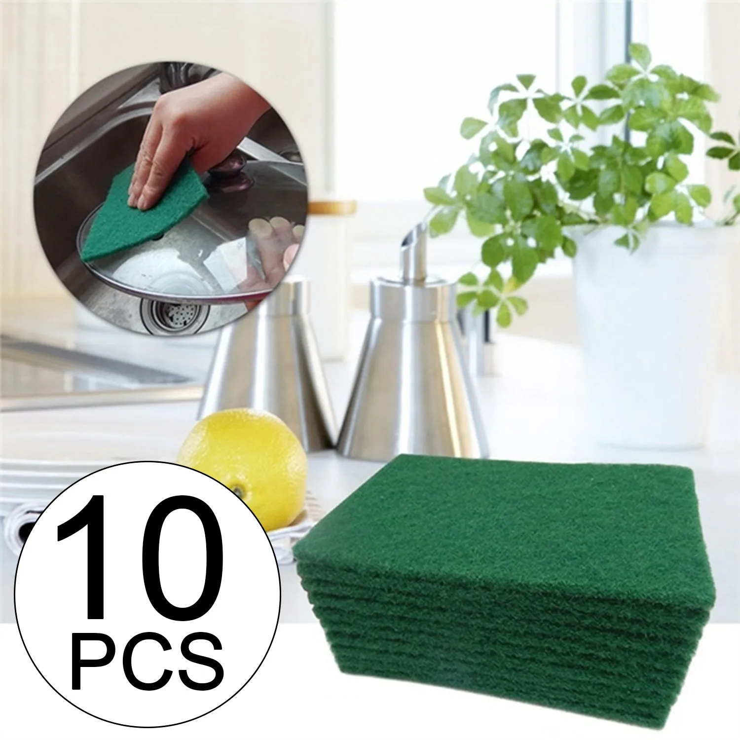 1495 Green Kitchen Scrubber Pads for Utensils / Tiles Cleaning