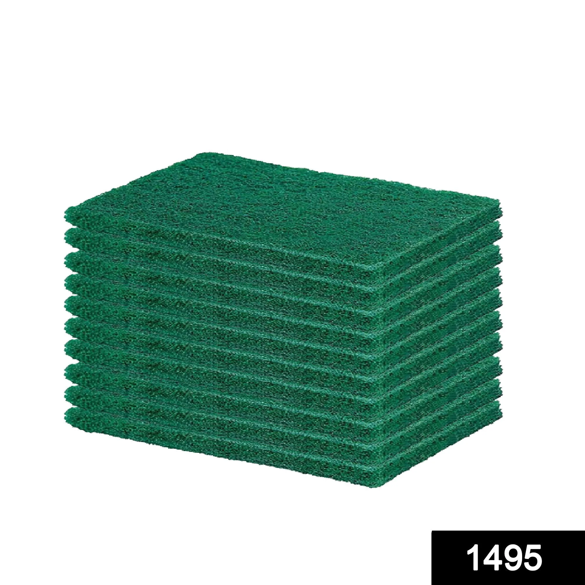 1495 Green Kitchen Scrubber Pads for Utensils / Tiles Cleaning