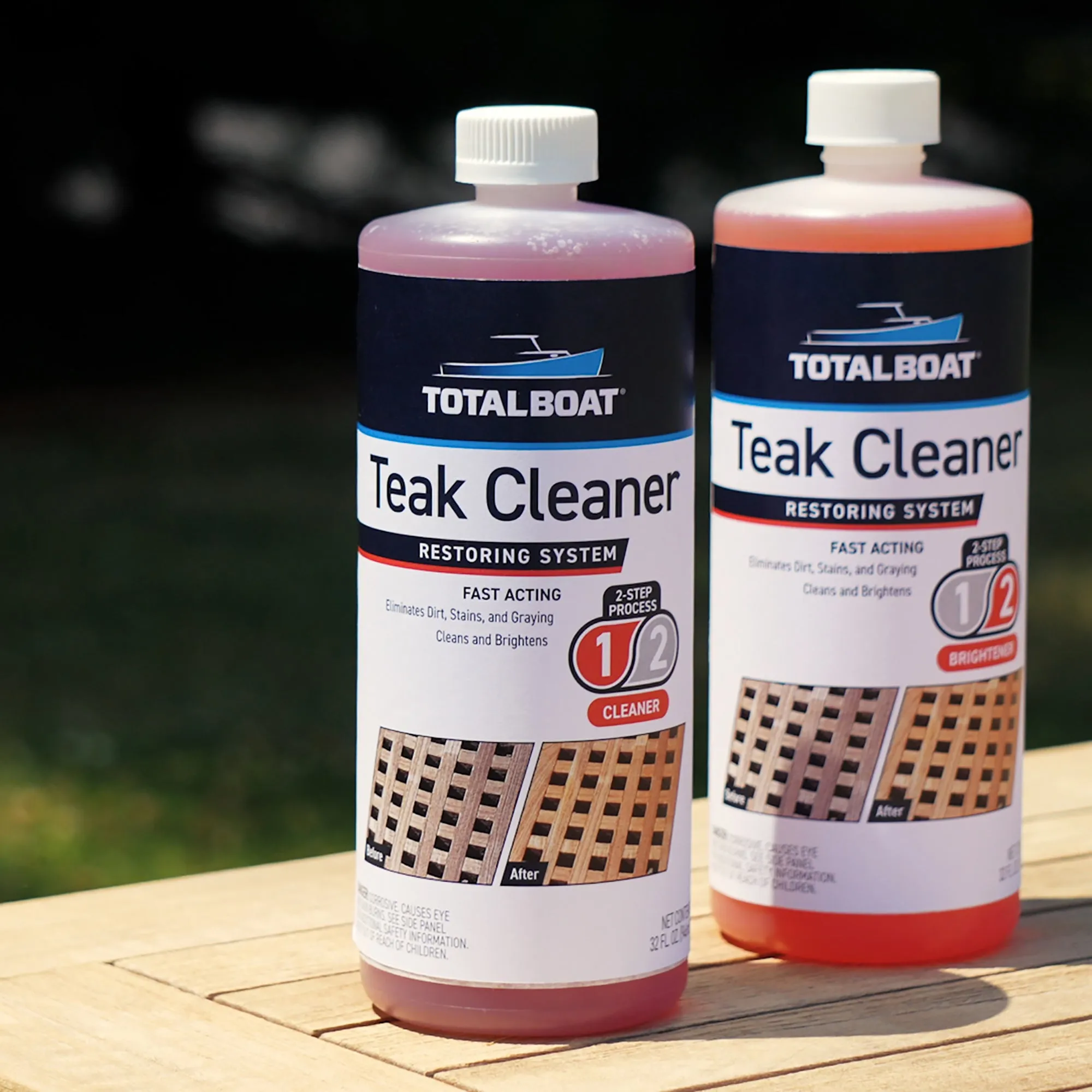 2-Part Teak Wood Cleaner and Brightening System