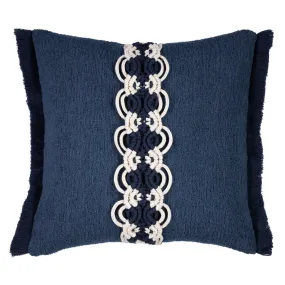 20" Square Elaine Smith Pillow  Distinction Indigo