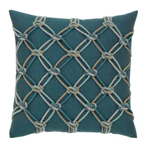 20" Square Elaine Smith Pillow  Lagoon Rope