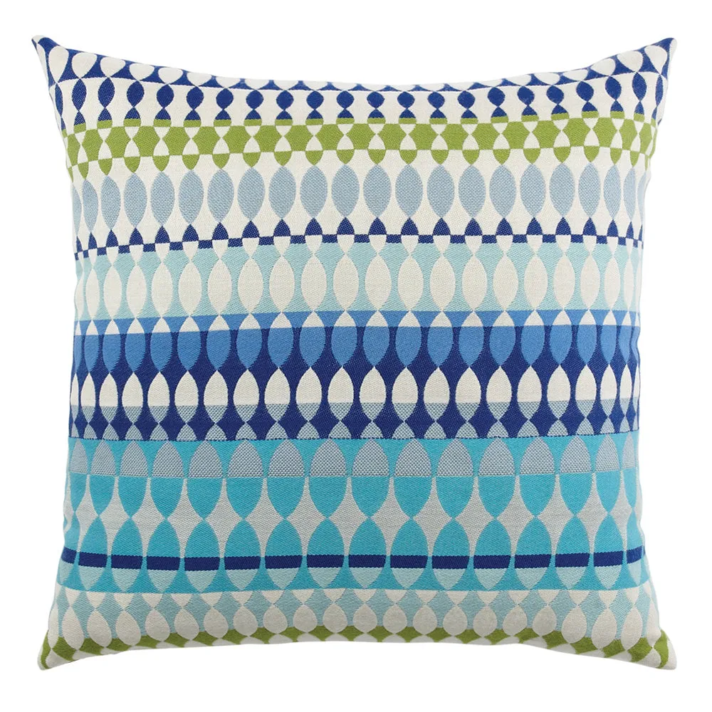 20" Square Elaine Smith Pillow  Modern Oval Ocean