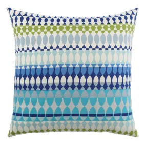 20" Square Elaine Smith Pillow  Modern Oval Ocean