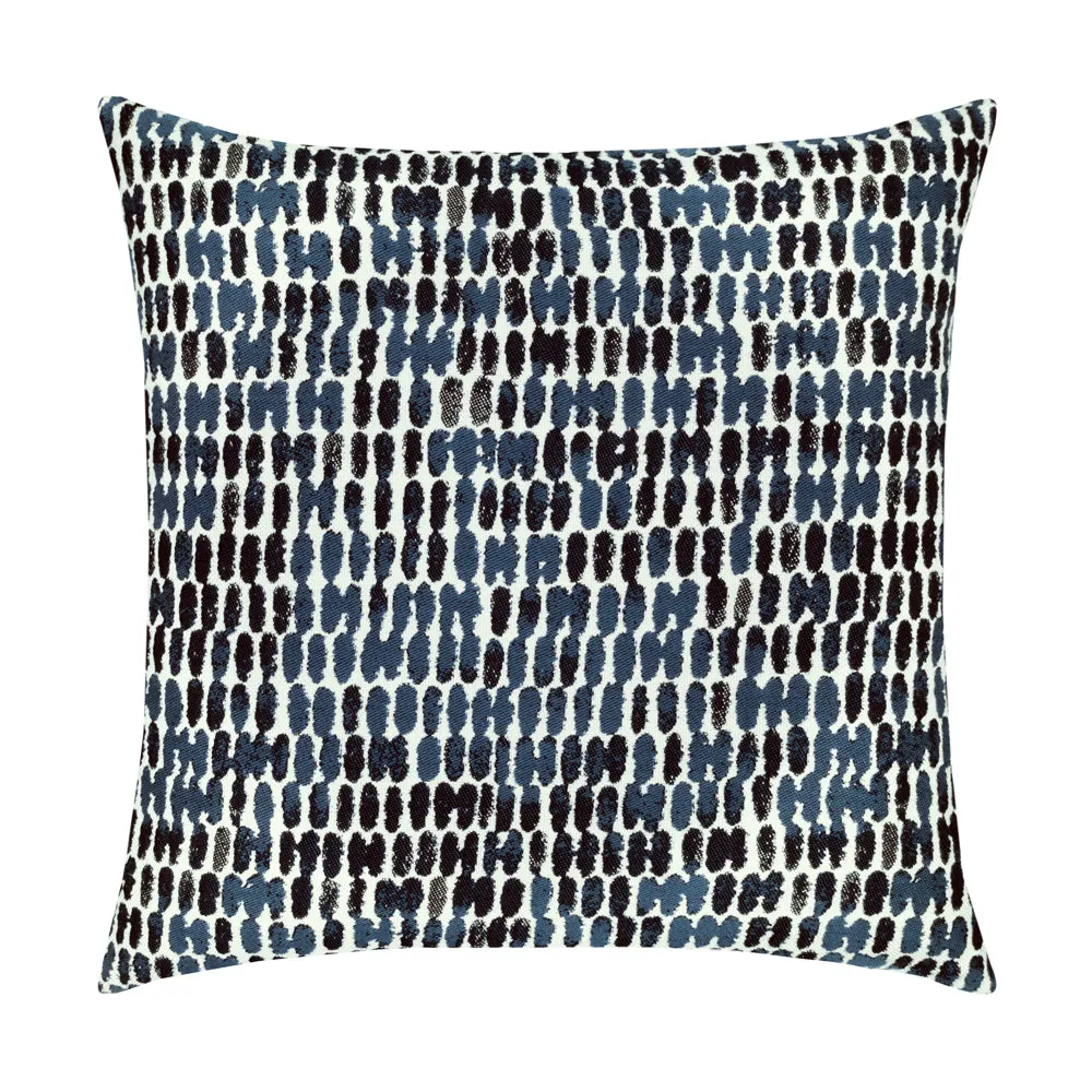 20" Square Elaine Smith Pillow  Thumbprint Indigo