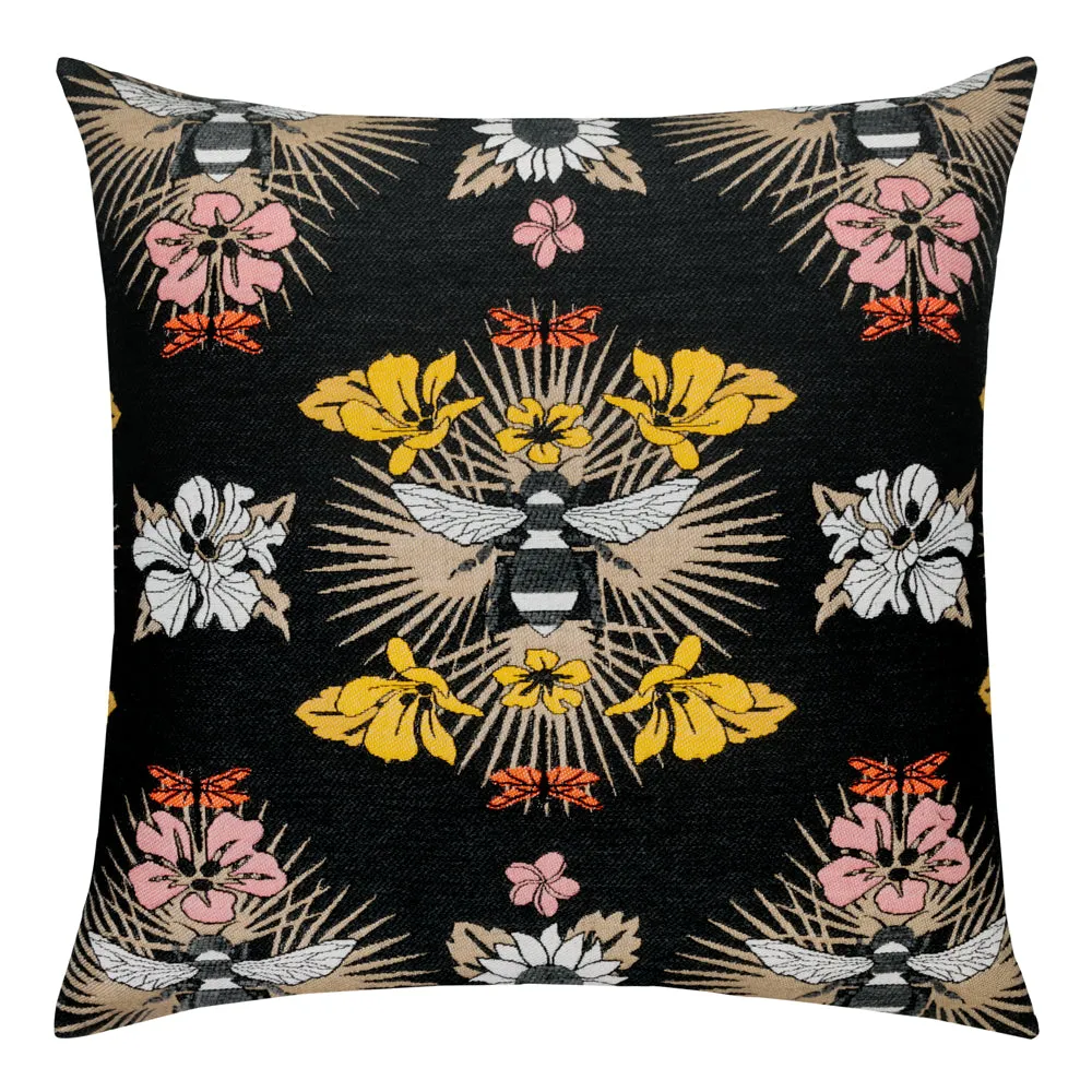 22" Square Elaine Smith Pillow  Honey Bee