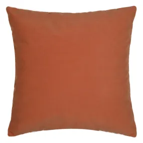 22" Square Elaine Smith Pillow  Lush Velvet Papaya Corded