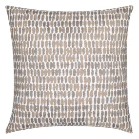 22" Square Elaine Smith Pillow  Thumbprint Latte