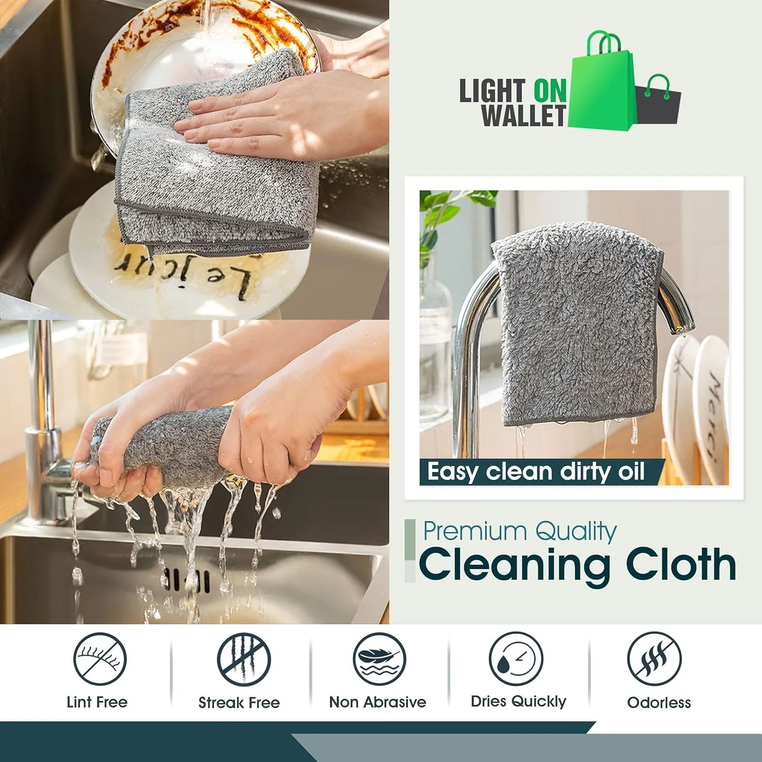 4 Pack Multi Purposes Kitchen Towel