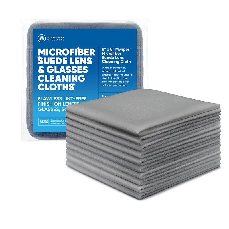 8"x 8"  Mwipes Microfiber Suede Lens Cleaning Cloth - Pack of 10