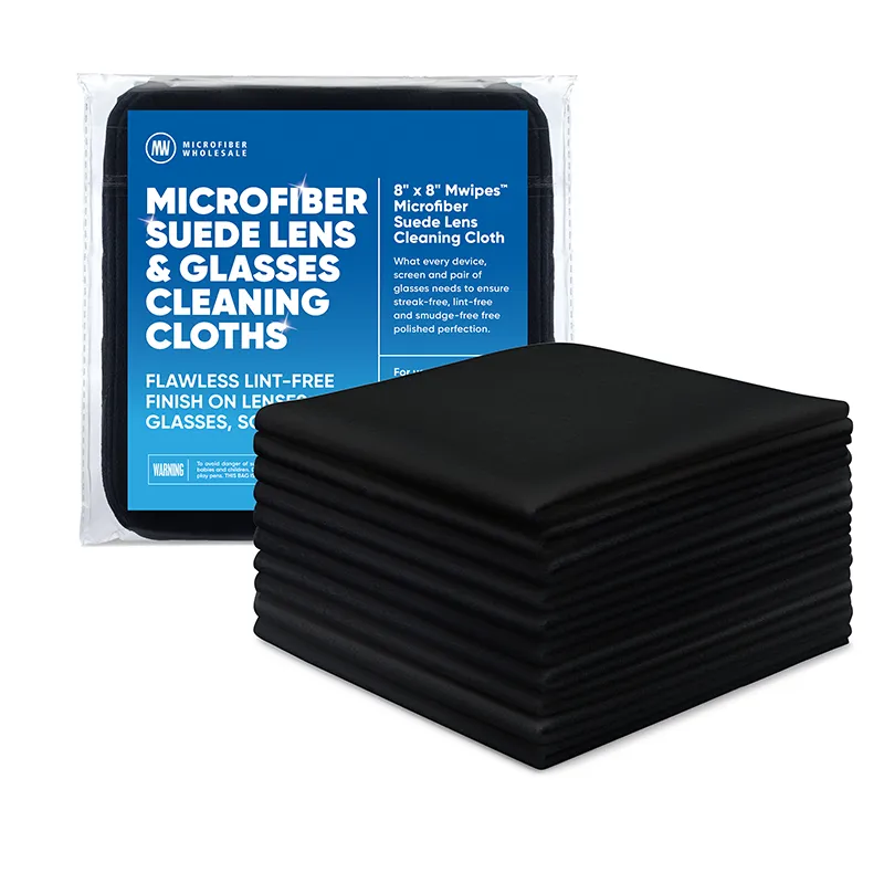 8"x 8"  Mwipes Microfiber Suede Lens Cleaning Cloth - Pack of 10