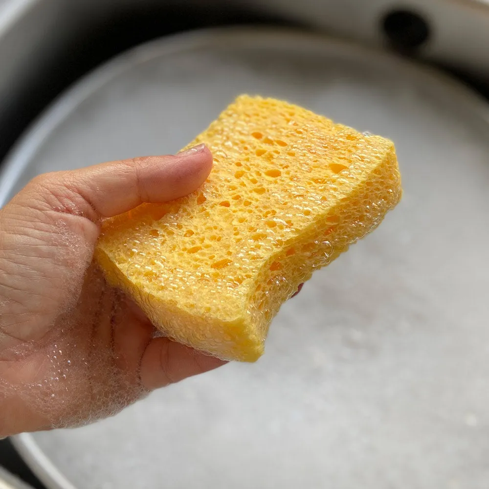 A Slice Of Green Cellulose Kitchen Sponge