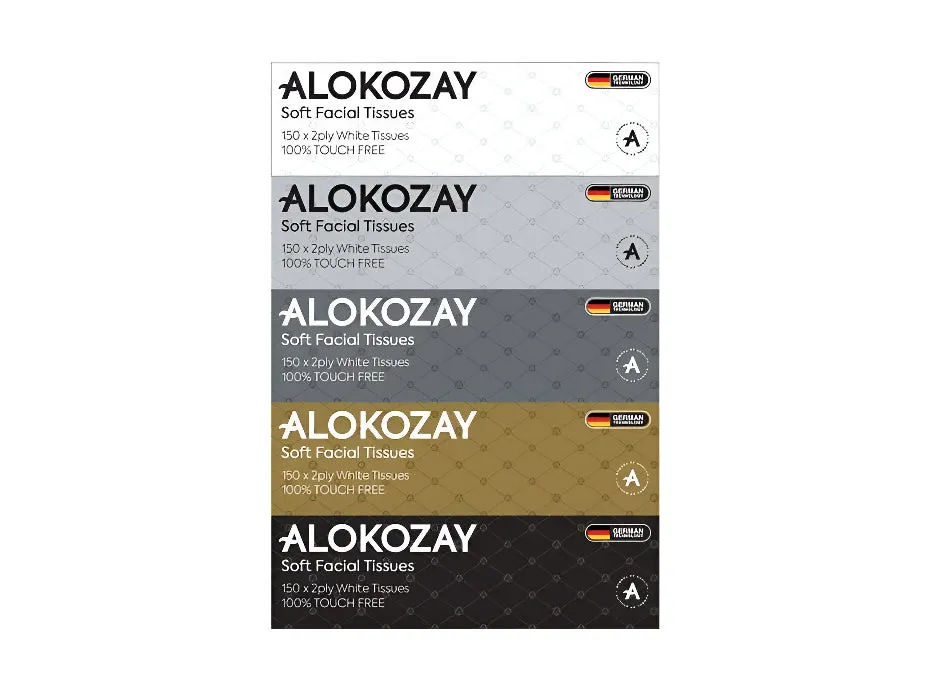 Alokozay Soft Facial Tissues 150 X 2 Ply, 5pcs/pack