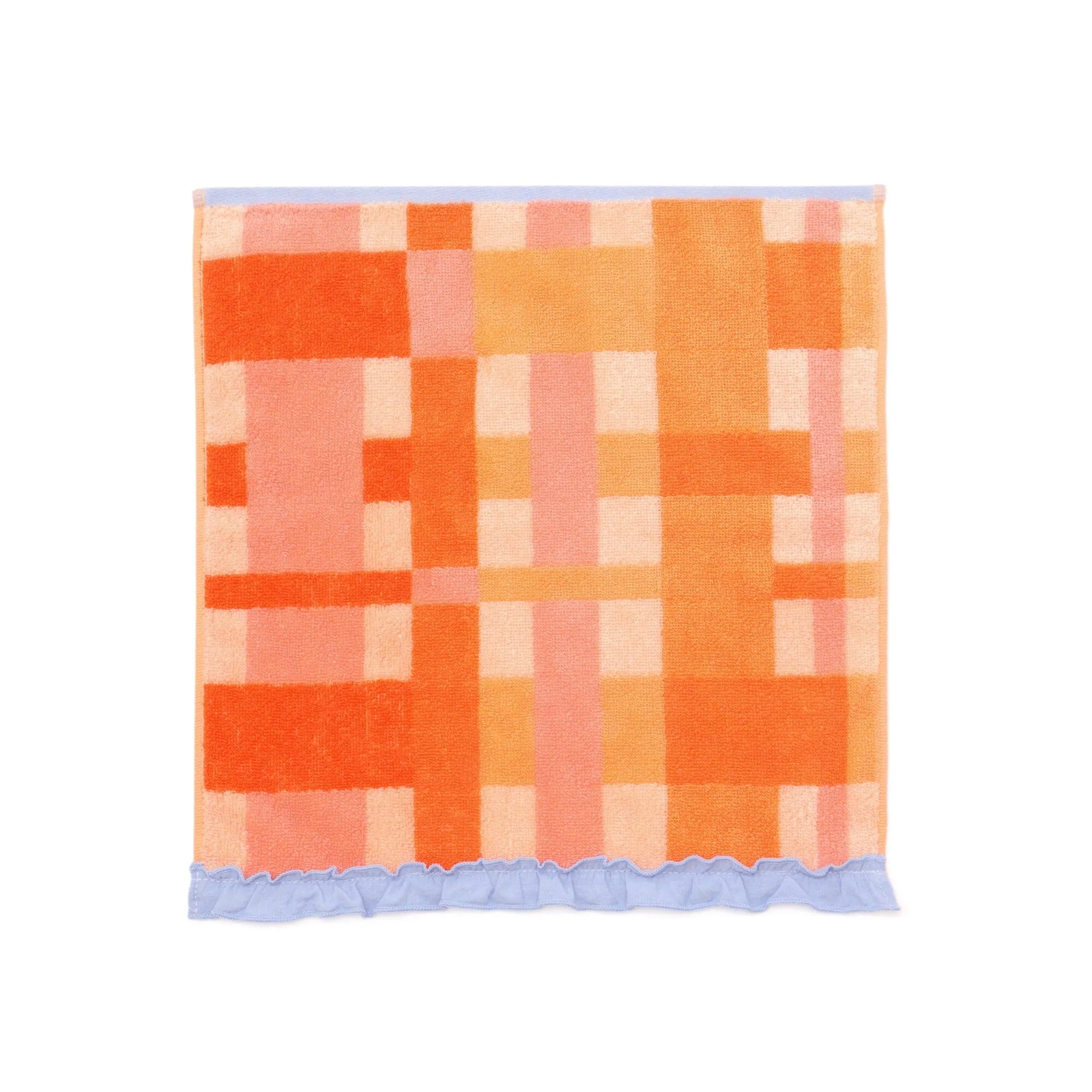 Antibacterial and Deodorizing Check Wash Towel Orange