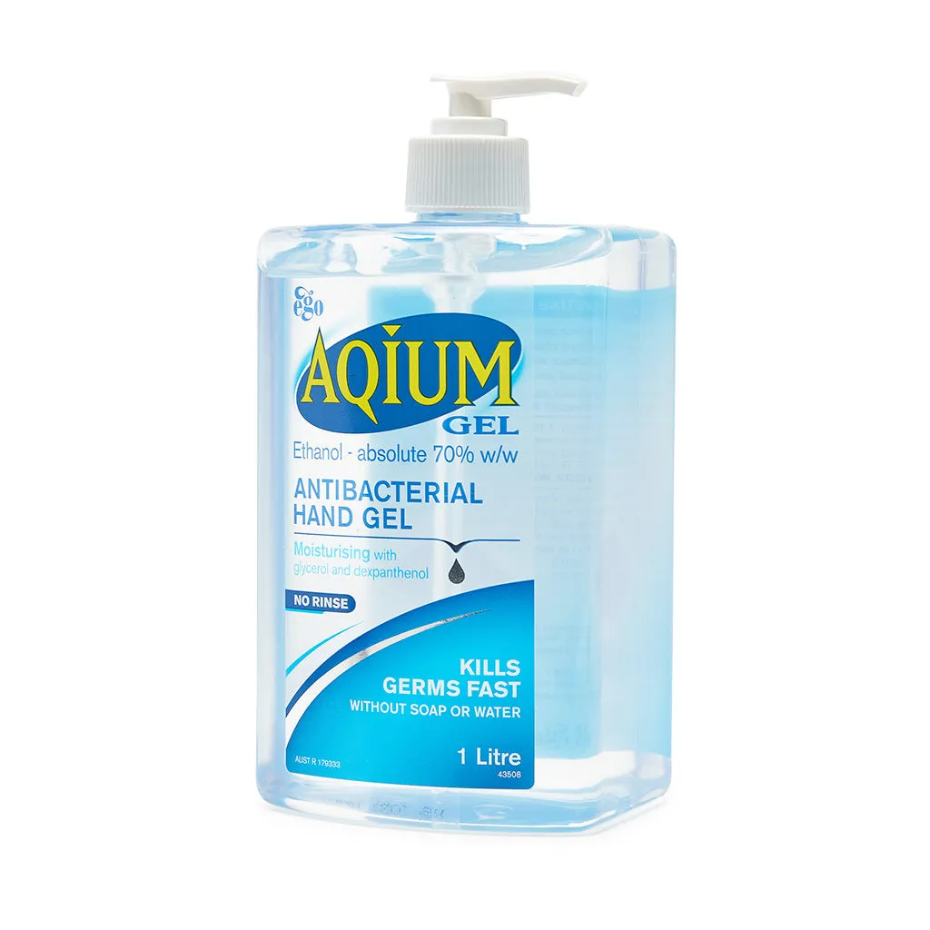 Aqium Antibacterial Gel Hand Sanitiser 1L 40101052