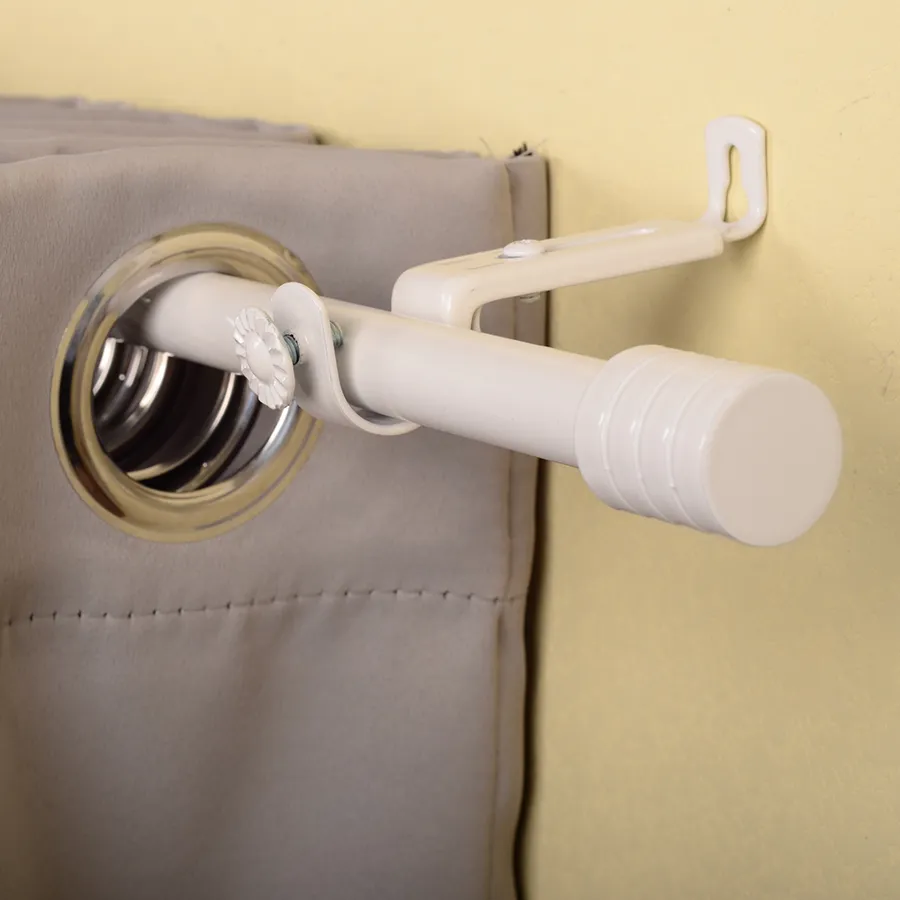 Basic Adjustable White Curtain Rod