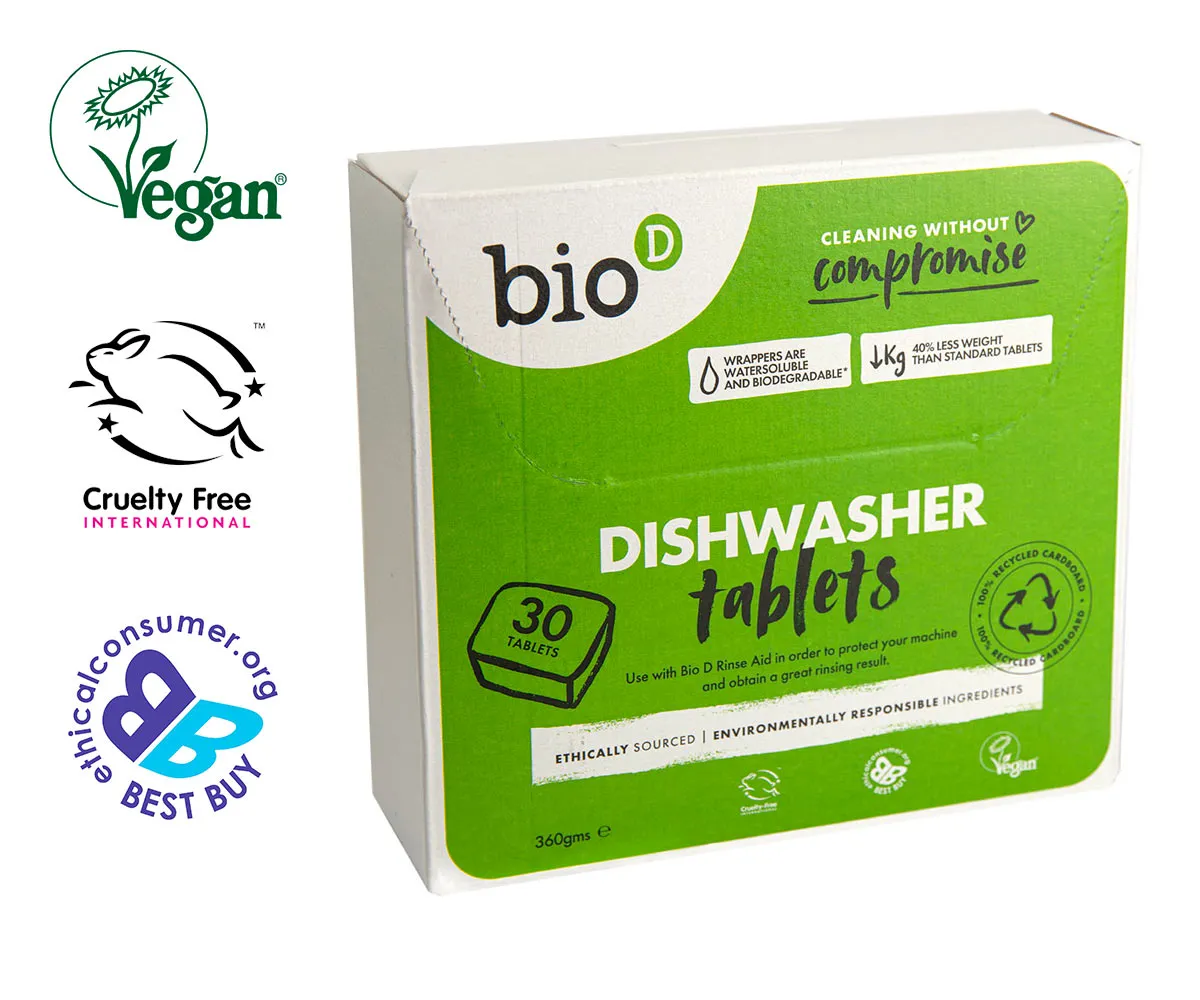 Bio-D Dishwasher Tablets - 30 Pack