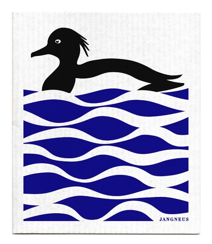 Black & Blue Duck Swedish Dishcloth