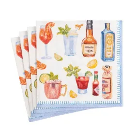 Caspari Happy Hour Paper Cocktail Napkins - 20 Pack