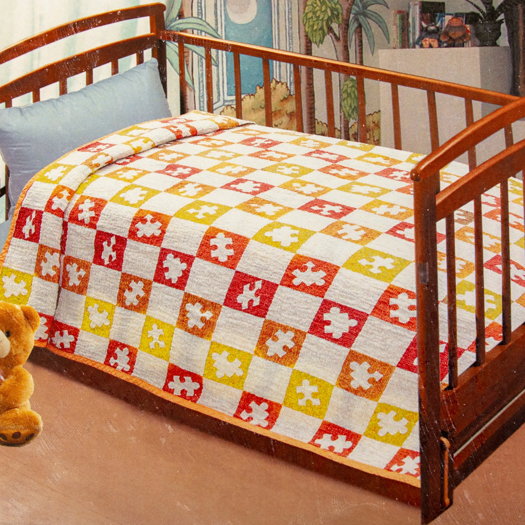 Children Linen Bed Throw, Puzzle