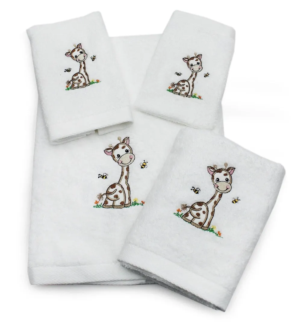 Children's 'Jerry Giraffe' Cotton Towel Collection