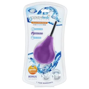 CLOUD 9 FRESH   DELUXE ANAL SOFT TIP ENEMA DOUCHE 7.6 OZ W/ EZ SQUEEZE BULB & 2 C-RINGS