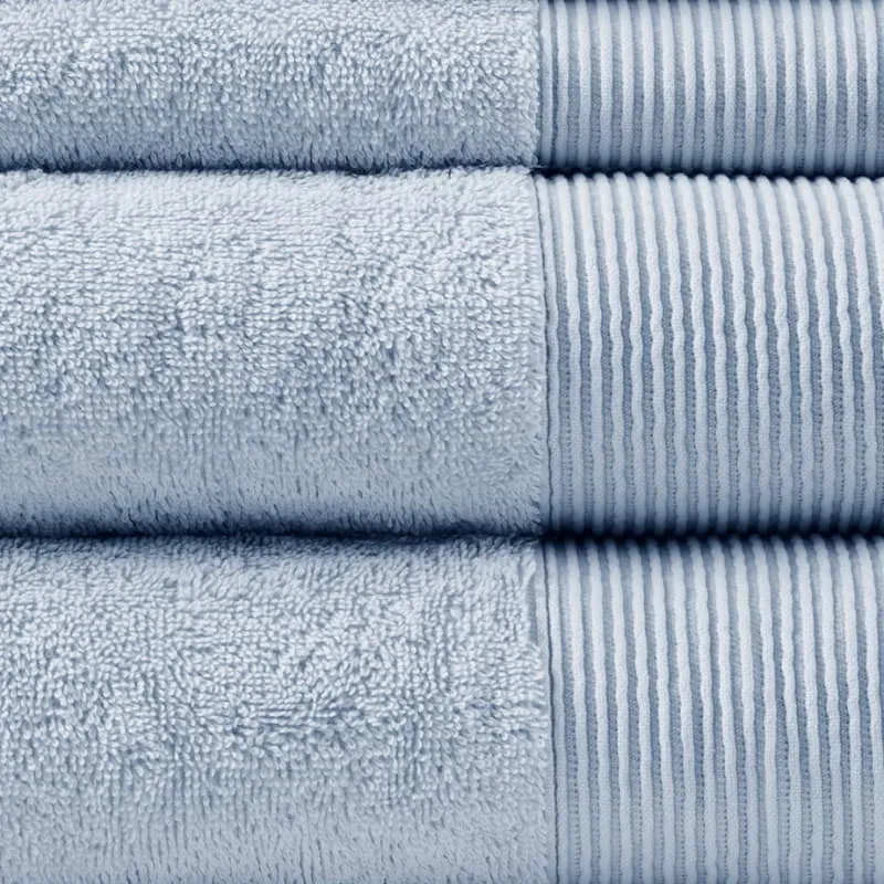 Cloud Linen Retreat Cotton Tencel Antimicrobial 6 Piece Blue Towel Pack