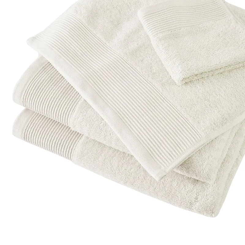 Cloud Linen Retreat Cotton Tencel Antimicrobial 6 Piece Ivory Towel Pack