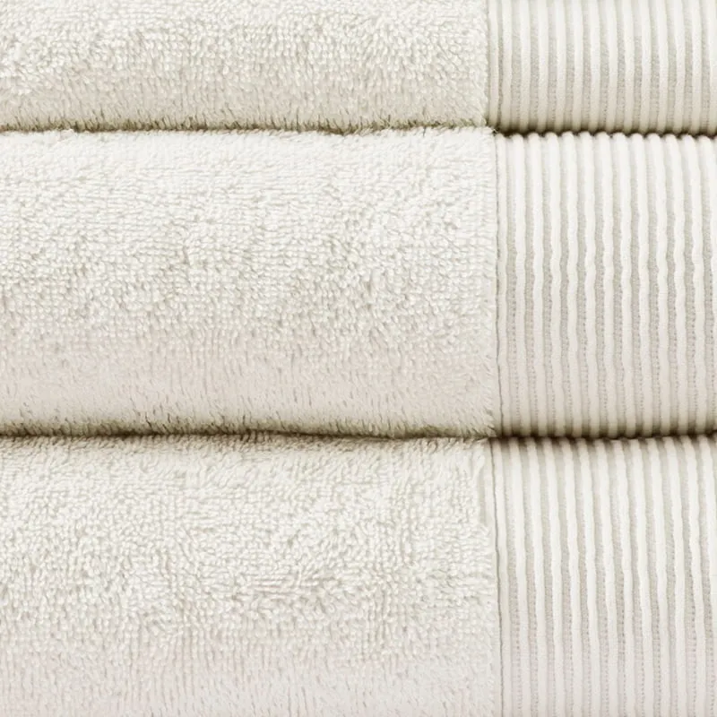 Cloud Linen Retreat Cotton Tencel Antimicrobial 6 Piece Ivory Towel Pack