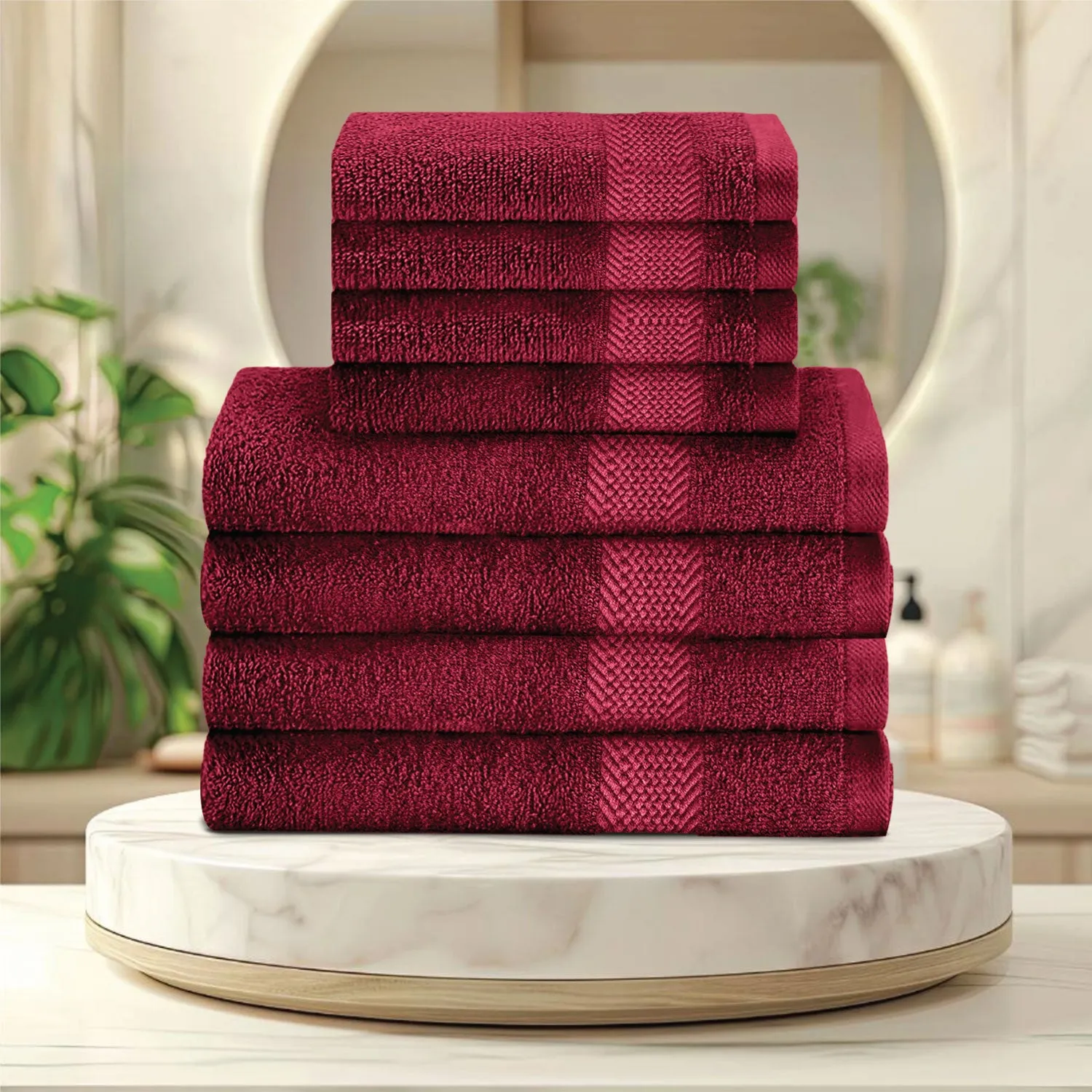 Cotton Face Towel and Hand Towel 8 Piece Set-Soft Feel, Quick Dry, Highly Absorbent Durable Towels