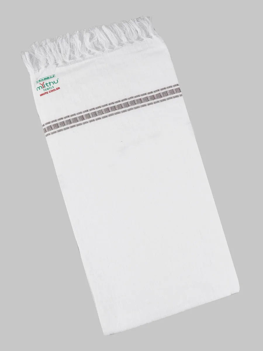 Cotton White Cooler Bath Towel (Pack of 2)