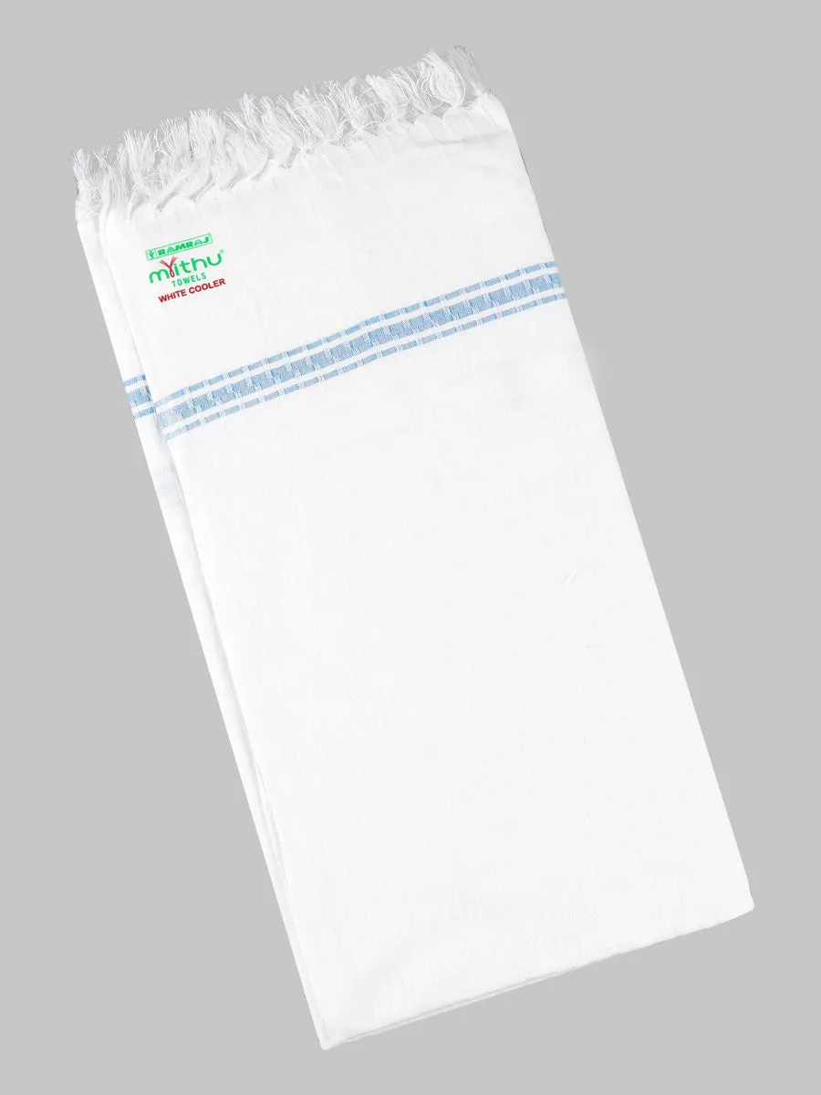 Cotton White Cooler Bath Towel (Pack of 2)