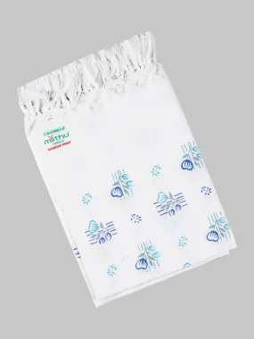 Cotton white Diamont Print Bath Towel (Pack of 2)