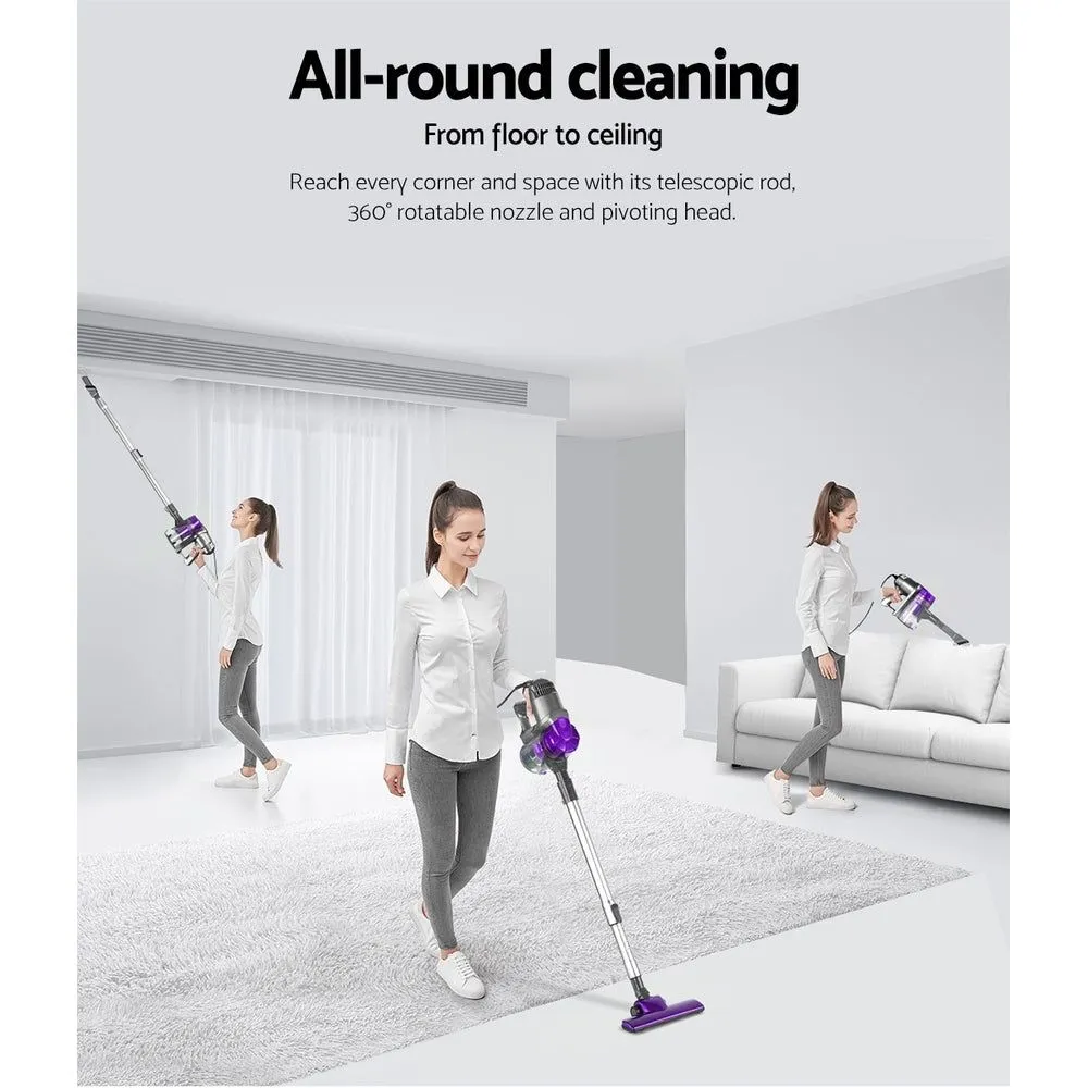 Devanti Corded Handheld Bagless Vacuum Cleaner - Purple and Silver