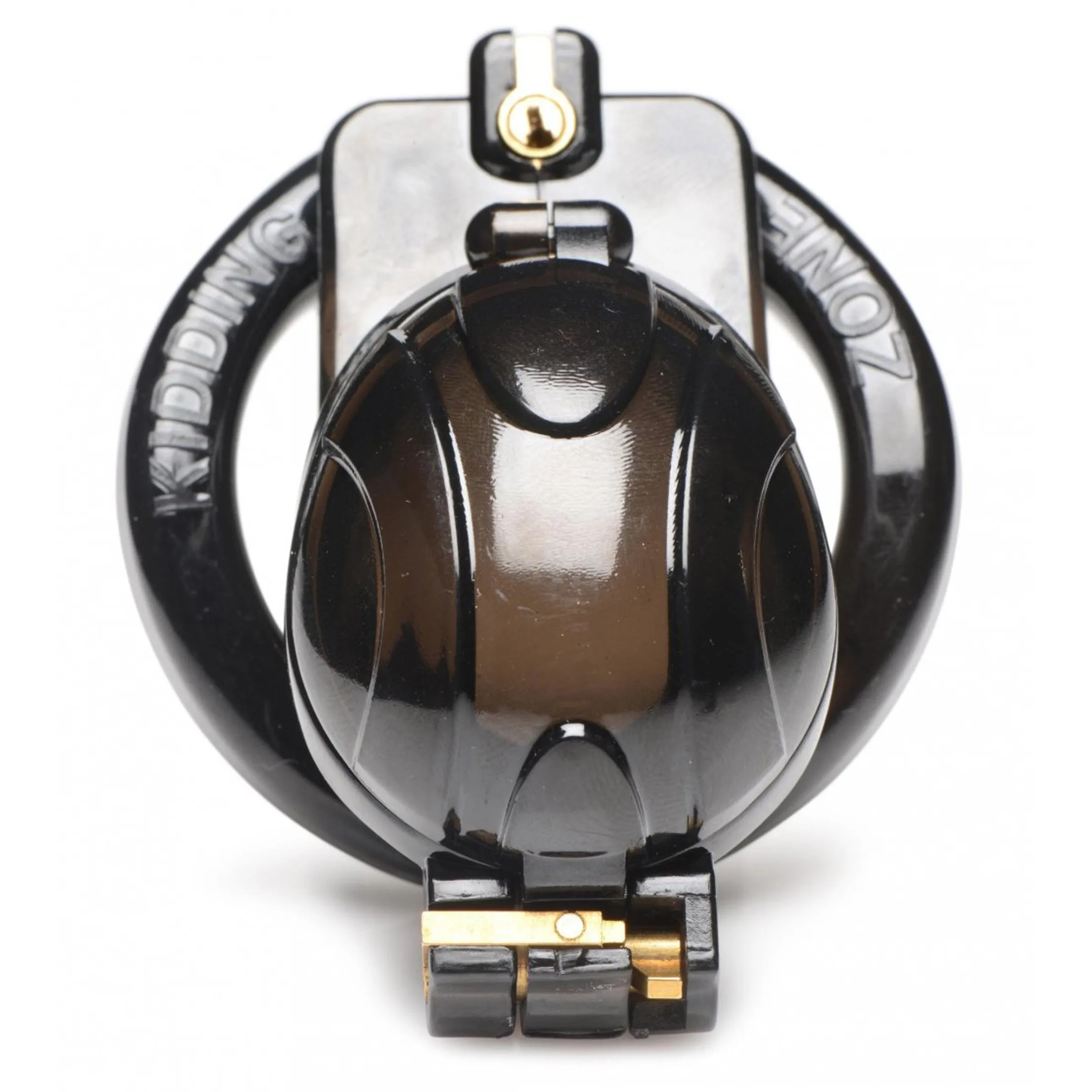 Double Lockdown Locking Customizable Chastity Cage - Black