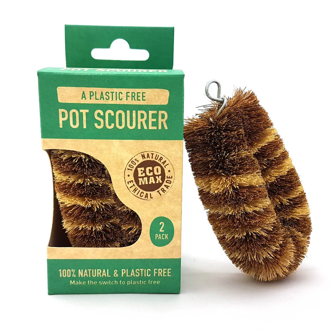 Eco Max Premium boxed pot scourer twin pack