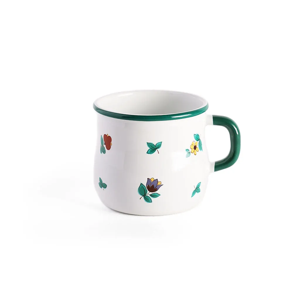 Enamel Mug: Floral Design