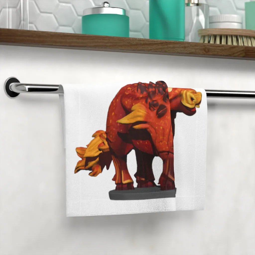 Fire Bull Face Towel