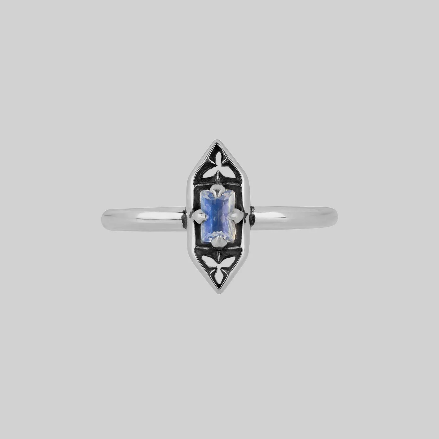 IVAN. Gothic Window Opalite Ring - Silver