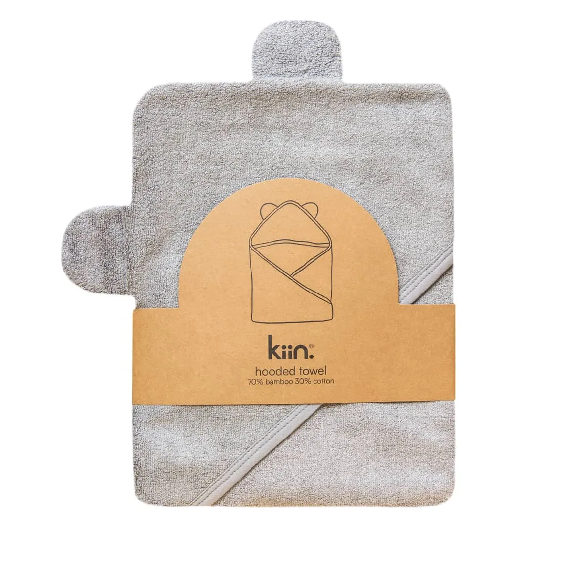 Kiin Baby Hooded Towel - Dusky Blue