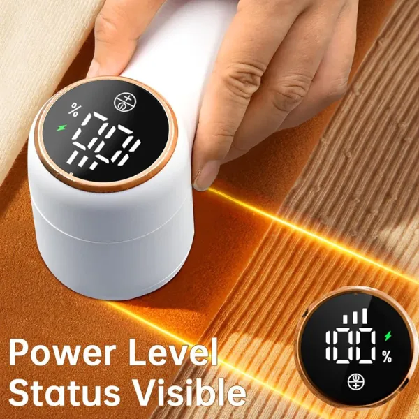 LED Display 6-Blade 3-Speed Rechargeable Electric Lint Remover Remove Pilling Bn-link