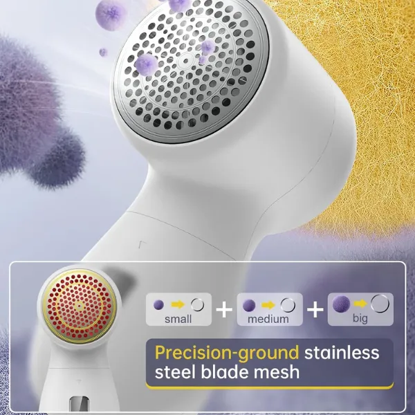 LED Display 6-Blade 3-Speed Rechargeable Electric Lint Remover Remove Pilling Bn-link