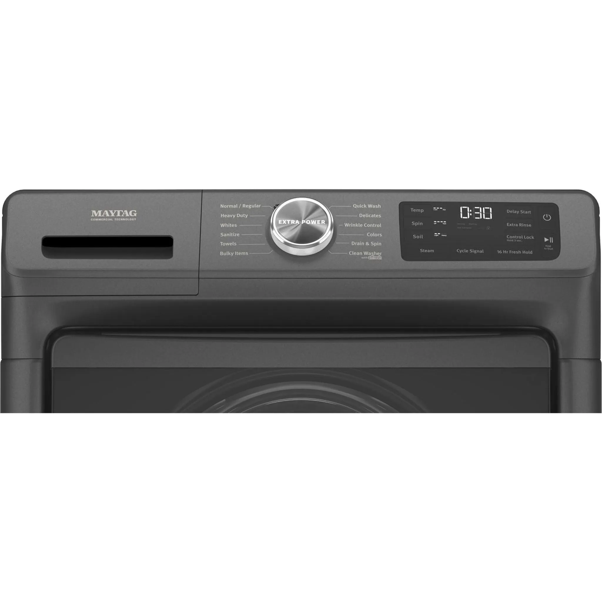 Maytag Front Load Washer with Extra Power and 16-Hr Fresh Hold® option - 5.5 cu. ft. IEC (MHW6630MBK)