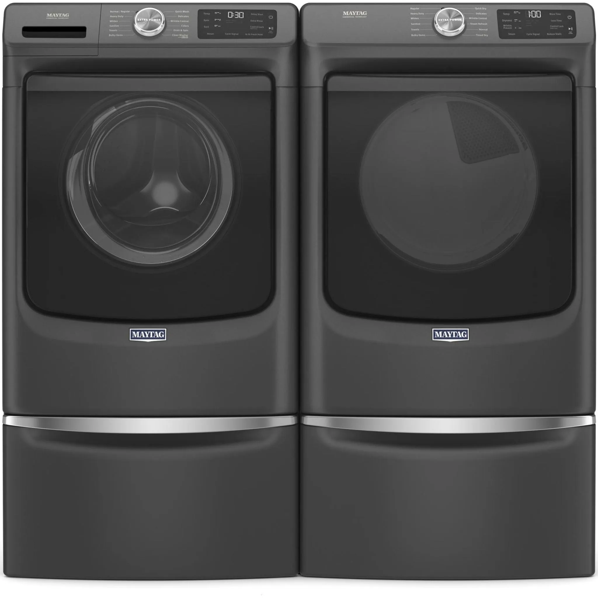 Maytag Front Load Washer with Extra Power and 16-Hr Fresh Hold® option - 5.5 cu. ft. IEC (MHW6630MBK)