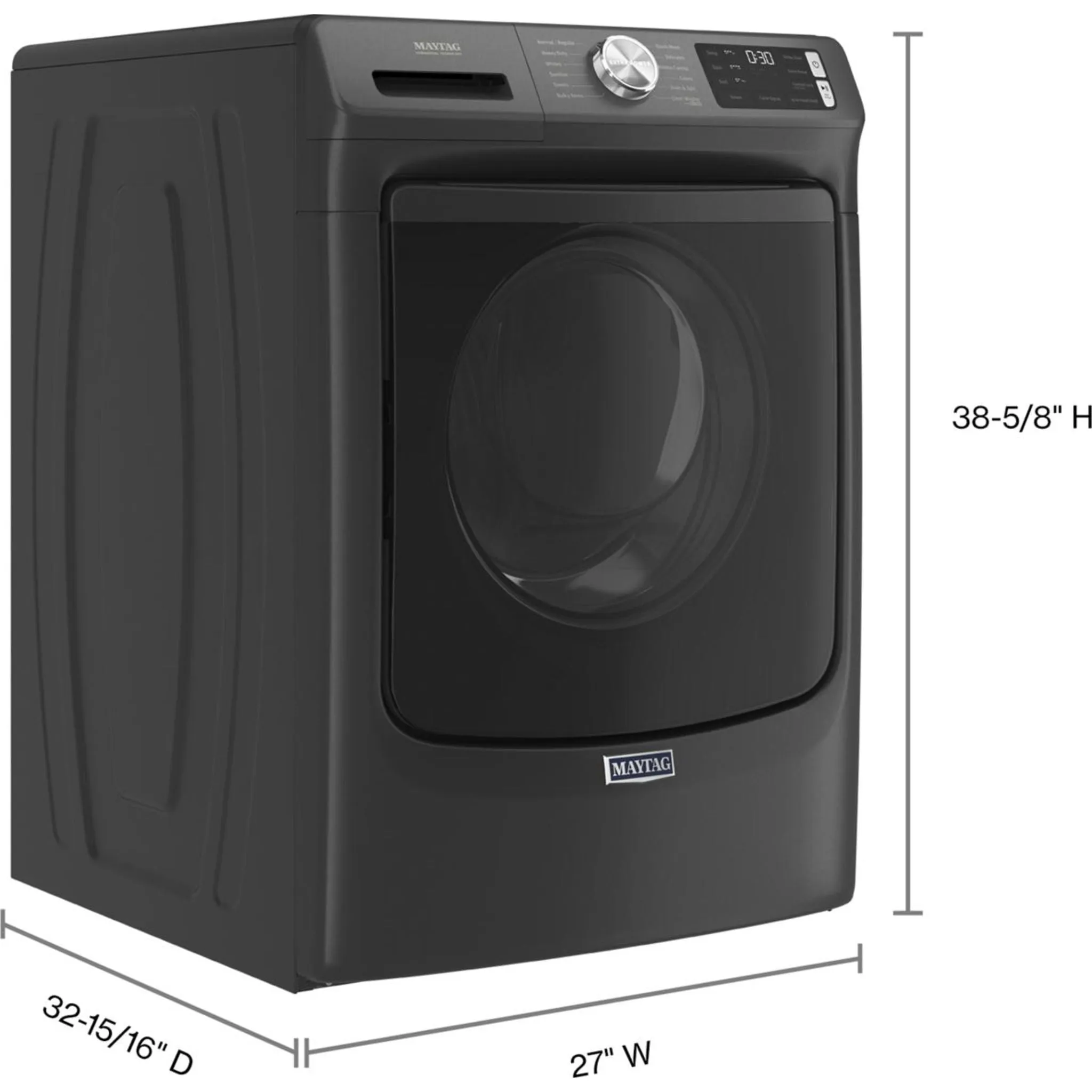 Maytag Front Load Washer with Extra Power and 16-Hr Fresh Hold® option - 5.5 cu. ft. IEC (MHW6630MBK)