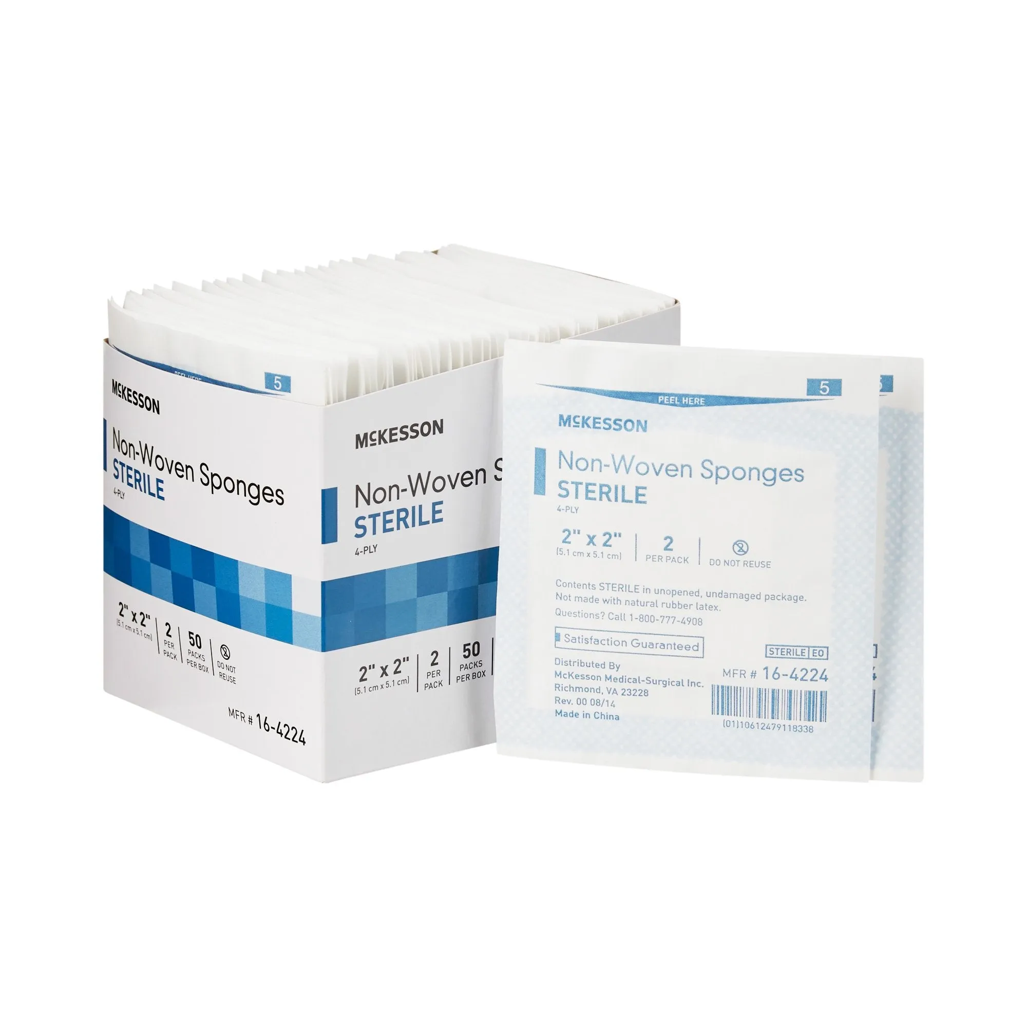 McKesson Nonwoven Sponge, Sterile, 2 x 2 Inch