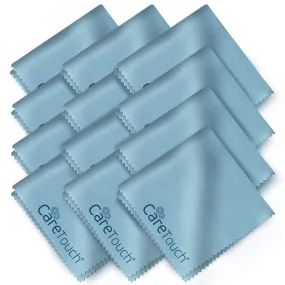 Microfiber Cleaning Cloths, 12pk - Glasses Wipes - Eyeglass Cloth - Cleans